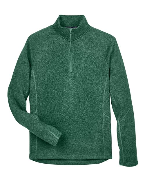 Devon & Jones DG792 Adult Bristol Sweater Fleece Quarter-Zip #color_FOREST HEATHER