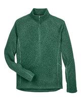 Devon & Jones DG792 Adult Bristol Sweater Fleece Quarter-Zip #color_FOREST HEATHER