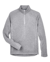Devon & Jones DG792 Adult Bristol Sweater Fleece Quarter-Zip #color_GREY HEATHER