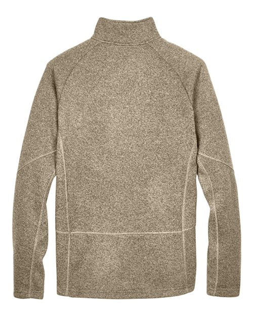 Devon & Jones DG792 Adult Bristol Sweater Fleece Quarter-Zip #color_KHAKI HEATHER