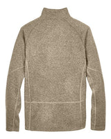 Devon & Jones DG792 Adult Bristol Sweater Fleece Quarter-Zip #color_KHAKI HEATHER