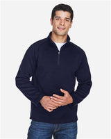 Devon & Jones DG792 Adult Bristol Sweater Fleece Quarter-Zip #color_NAVY