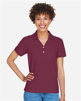 Devon & Jones D100W Ladies' Pima Piqu Y-Collar Polo #color_BURGUNDY