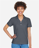 Devon & Jones D100W Ladies' Pima Piqu Y-Collar Polo #color_GRAPHITE