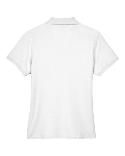 Devon & Jones D100W Ladies' Pima Piqu Y-Collar Polo #color_WHITE