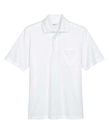 Core 365 88181P Men's Origin Performance Piqu Polo with Pocket #color_WHITE