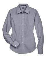 Devon & Jones D640W Ladies' Crown Woven Collection Gingham Check #color_NAVY