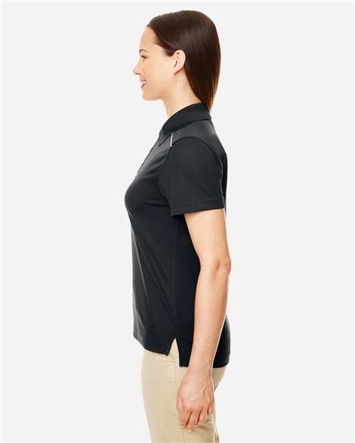 Core 365 78181R Ladies' Radiant Performance Piqu Polo with Reflective Piping #color_BLACK