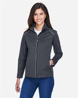 Core 365 CE708W Ladies' Techno Lite Three-Layer Knit Tech-Shell #color_CARBON