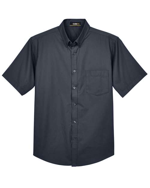 Core 365 88194 Men's Optimum Short-Sleeve Twill Shirt #color_CARBON