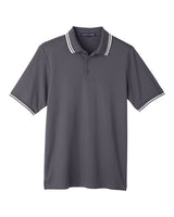 Devon & Jones DG20C Men's CrownLux Performance Plaited Tipped Polo #color_GRAPHITE/ WHITE