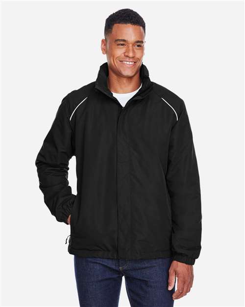 Core 365 88224 Men's Profile Fleece-Lined All-Season Jacket #color_BLACK