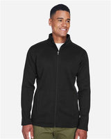 Devon & Jones DG793 Men's Bristol Full-Zip Sweater Fleece Jacket #color_BLACK