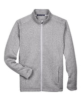 Devon & Jones DG793 Men's Bristol Full-Zip Sweater Fleece Jacket #color_GREY HEATHER