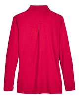 Devon & Jones DG20LW CrownLux Performance Ladies' Plaited Long Sleeve Polo #color_RED