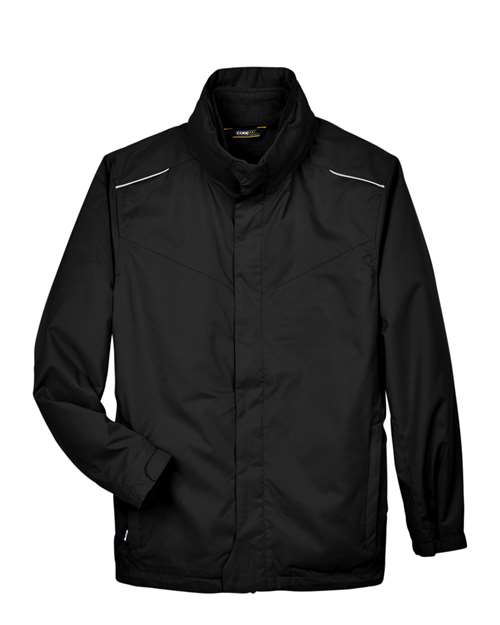 Core 365 88205T Men's Tall Region 3-in-1 Jacket with FleeceLiner #color_BLACK