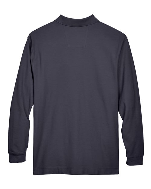 Devon & Jones D110 Men's Pima Piqu Long-Sleeve Polo #color_NAVY