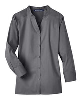 Devon & Jones DG560W Ladies' Crown  Collection Stretch Broadcloth 3/4 Sleeve Blouse #color_GRAPHITE