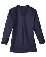 Devon & Jones DG560W Ladies' Crown  Collection Stretch Broadcloth 3/4 Sleeve Blouse #color_NAVY