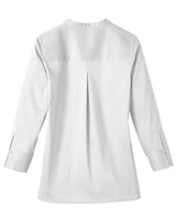 Devon & Jones DG560W Ladies' Crown  Collection Stretch Broadcloth 3/4 Sleeve Blouse #color_WHITE