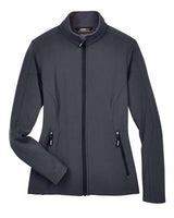 Core 365 78184 Ladies' Cruise Two-Layer Fleece Bonded SoftShell Jacket #color_CARBON