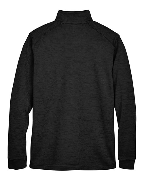 Devon & Jones DG798 Men's Newbury Mlange Fleece Quarter-Zip #color_BLACK HEATHER