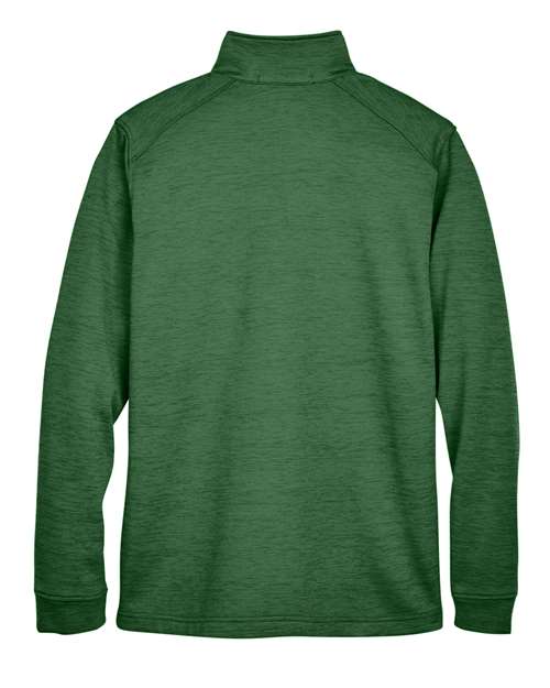 Devon & Jones DG798 Men's Newbury Mlange Fleece Quarter-Zip #color_FOREST HEATHER