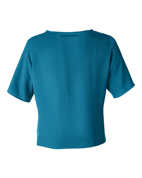 Devon & Jones DP617W Ladies' Perfect Fit Tie-Front Blouse #color_DARK TEAL