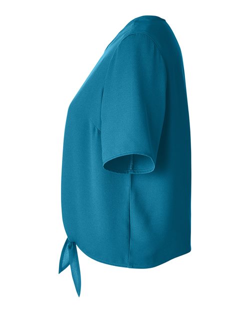 Devon & Jones DP617W Ladies' Perfect Fit Tie-Front Blouse #color_DARK TEAL