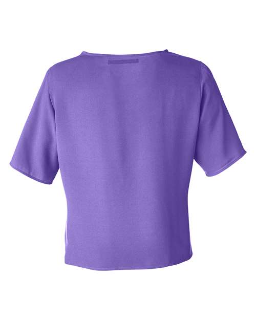 Devon & Jones DP617W Ladies' Perfect Fit Tie-Front Blouse #color_GRAPE