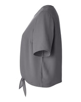 Devon & Jones DP617W Ladies' Perfect Fit Tie-Front Blouse #color_GRAPHITE