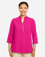 Devon & Jones DP611W Ladies' Perfect Fit  3/4-Sleeve Crepe Tunic #color_CROWN RASPBERRY