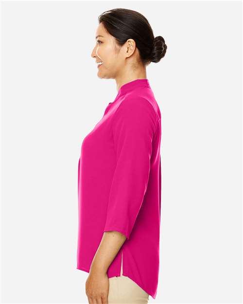 Devon & Jones DP611W Ladies' Perfect Fit  3/4-Sleeve Crepe Tunic #color_CROWN RASPBERRY