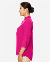 Devon & Jones DP611W Ladies' Perfect Fit  3/4-Sleeve Crepe Tunic #color_CROWN RASPBERRY