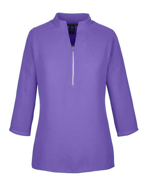Devon & Jones DP611W Ladies' Perfect Fit  3/4-Sleeve Crepe Tunic #color_GRAPE