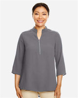Devon & Jones DP611W Ladies' Perfect Fit  3/4-Sleeve Crepe Tunic #color_GRAPHITE