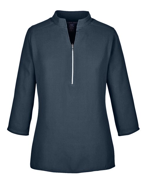 Devon & Jones DP611W Ladies' Perfect Fit  3/4-Sleeve Crepe Tunic #color_NAVY