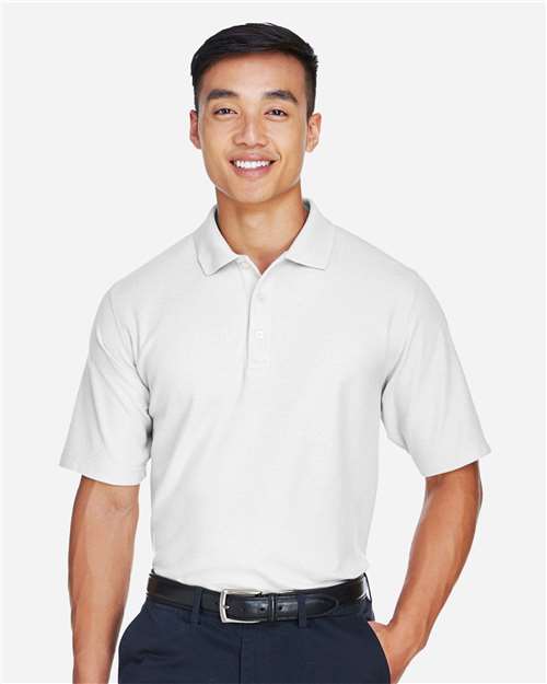 Devon & Jones DG150 Men's DRYTEC20 Performance Polo #color_WHITE