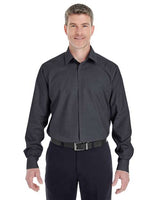 Devon & Jones DG532 Men's Crown Woven Collection RoyalDobby Shirt #color_BLACK