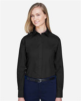 Devon & Jones D620W Ladies' Crown Woven Collection Solid Broadcloth #color_BLACK