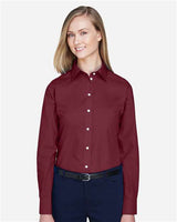 Devon & Jones D620W Ladies' Crown Woven Collection Solid Broadcloth #color_BURGUNDY