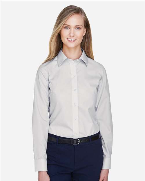 Devon & Jones D620W Ladies' Crown Woven Collection Solid Broadcloth #color_SILVER
