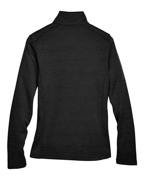 Devon & Jones DG798W Ladies' Newbury Mlange Fleece Quarter-Zip #color_BLACK HEATHER