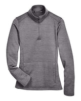 Devon & Jones DG798W Ladies' Newbury Mlange Fleece Quarter-Zip #color_DARK GREY HEATHR