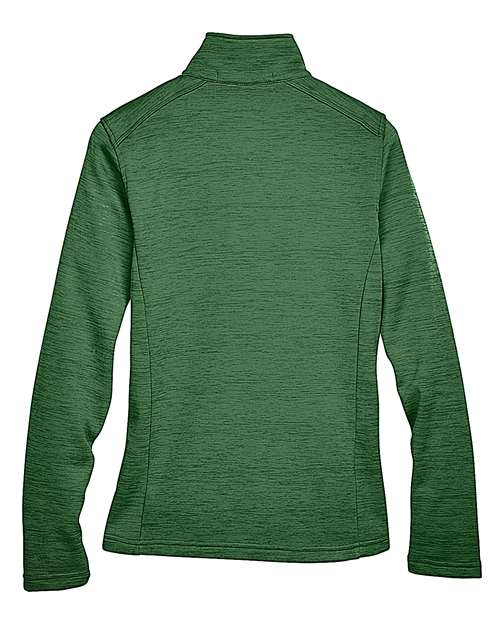 Devon & Jones DG798W Ladies' Newbury Mlange Fleece Quarter-Zip #color_FOREST HEATHER
