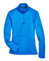 Devon & Jones DG798W Ladies' Newbury Mlange Fleece Quarter-Zip #color_FRENCH BLUE HTHR
