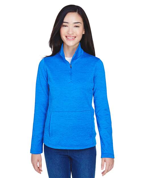 Devon & Jones DG798W Ladies' Newbury Mlange Fleece Quarter-Zip #color_FRENCH BLUE HTHR