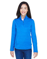 Devon & Jones DG798W Ladies' Newbury Mlange Fleece Quarter-Zip #color_FRENCH BLUE HTHR