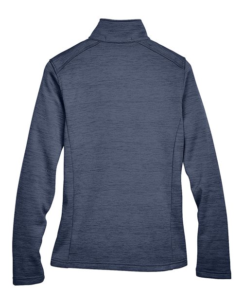 Devon & Jones DG798W Ladies' Newbury Mlange Fleece Quarter-Zip #color_NAVY HEATHER