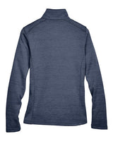 Devon & Jones DG798W Ladies' Newbury Mlange Fleece Quarter-Zip #color_NAVY HEATHER